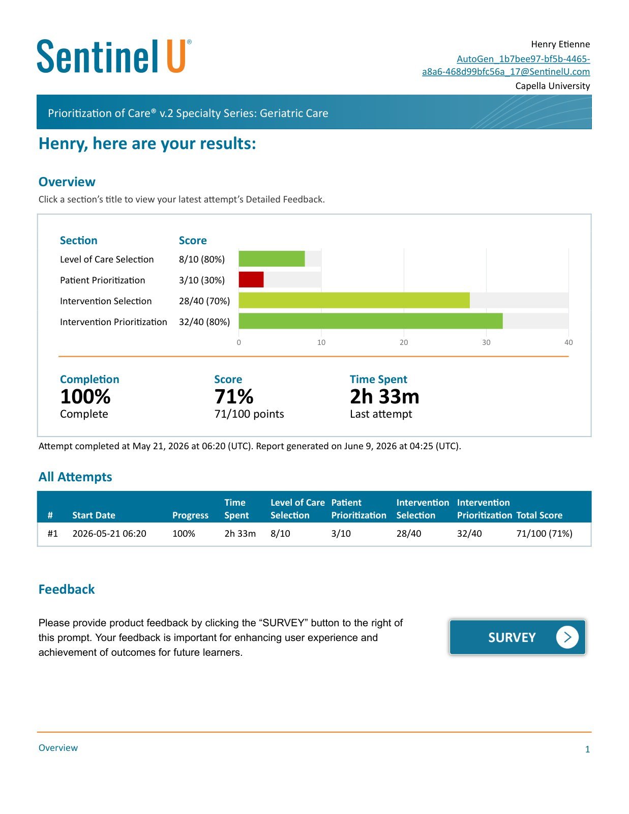 Prioritization of Care Geriatrics v2 Sentinel U Full Bundle preview