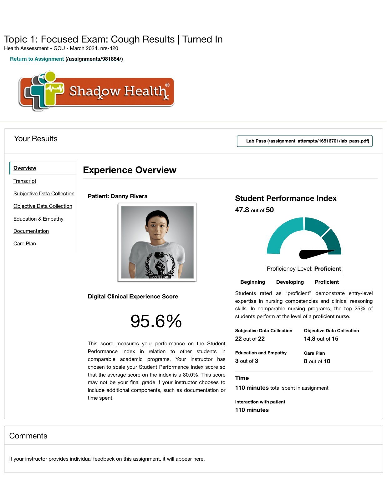 Danny Rivera Abdominal Pain Assessment Shadow Health product preview