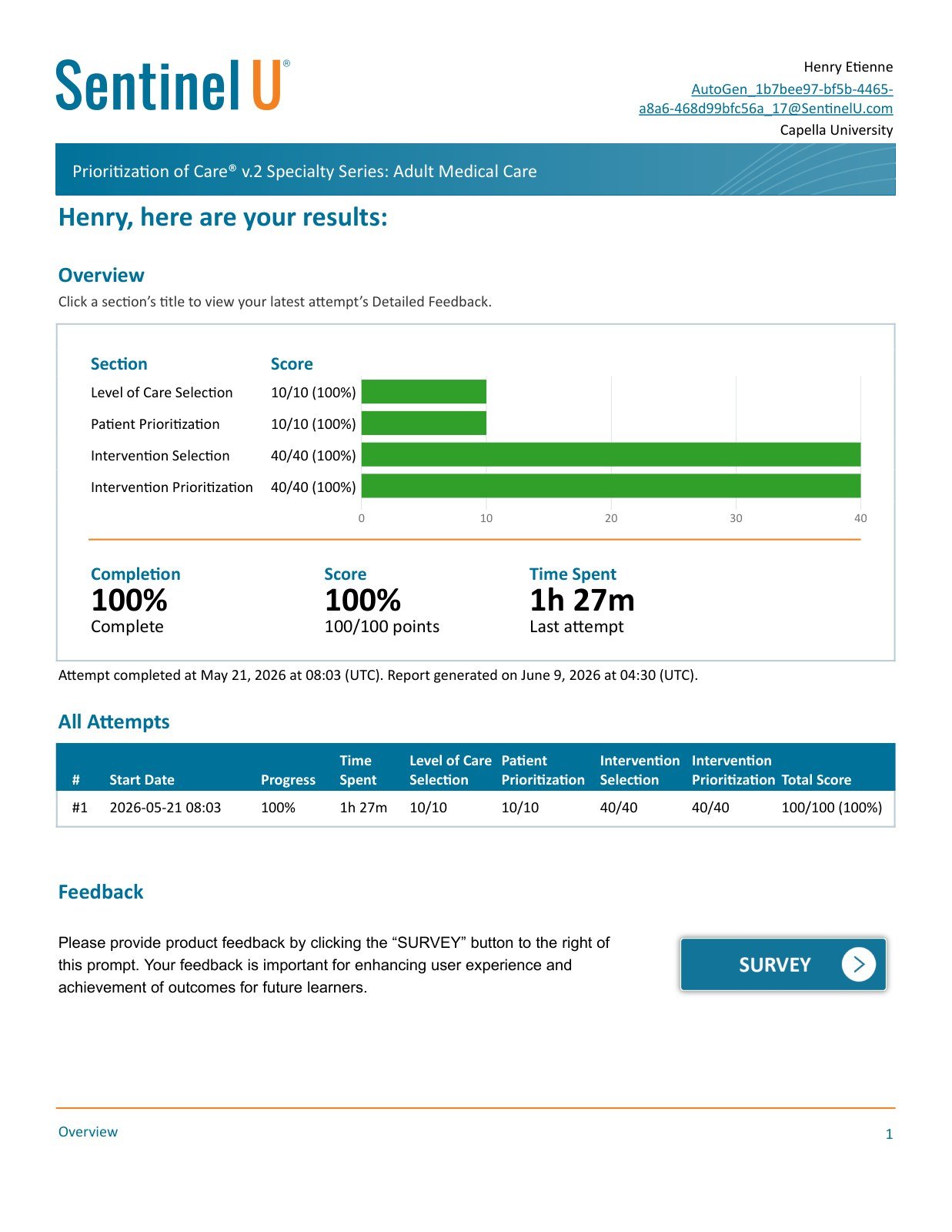Prioritization of Care Adult Medical v2 Sentinel U Full Bundle preview
