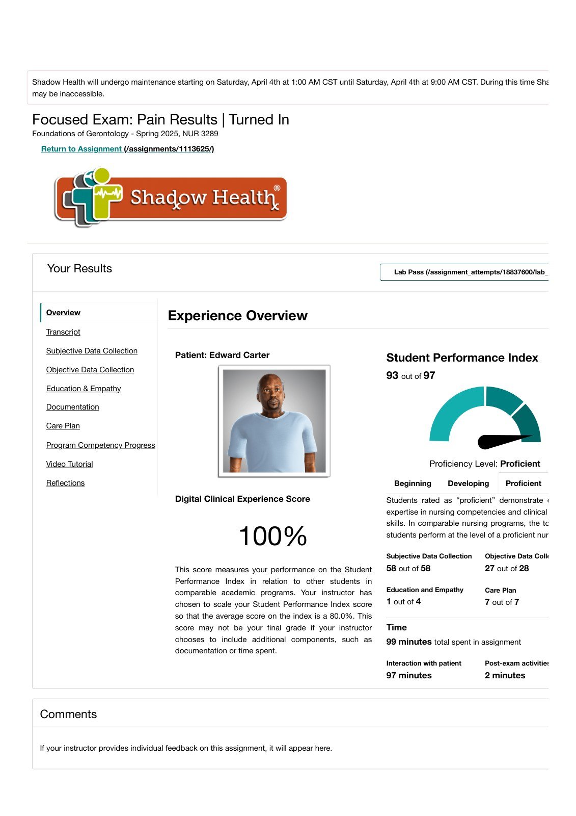 Edward Carter — Pain Assessment document preview